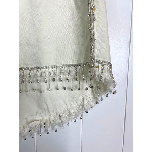 Anthropologie One Teaspoon Razzle Dazzle Truckers Mid Waist Relaxed Shorts NWOT - Picture 6 of 11